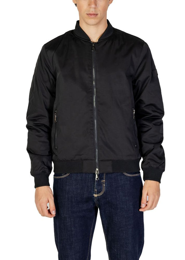 Gianni Lupo Black Polyester Jacket