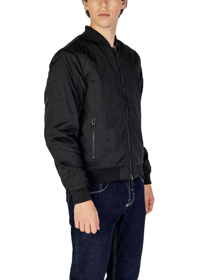 Gianni Lupo Black Polyester Jacket