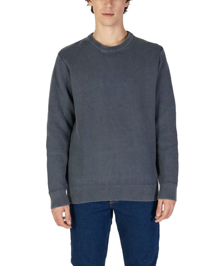 Gas Blue Cotton Sweater