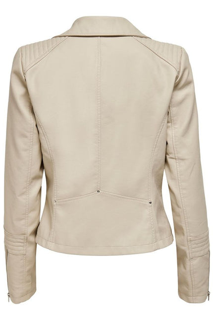 Only Beige Viscose Jackets & Coat