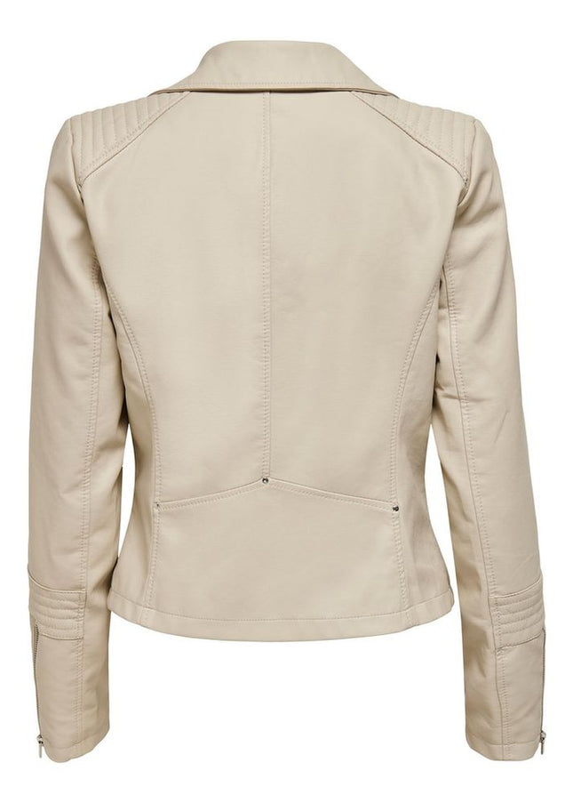 Only Beige Viscose Jackets & Coat