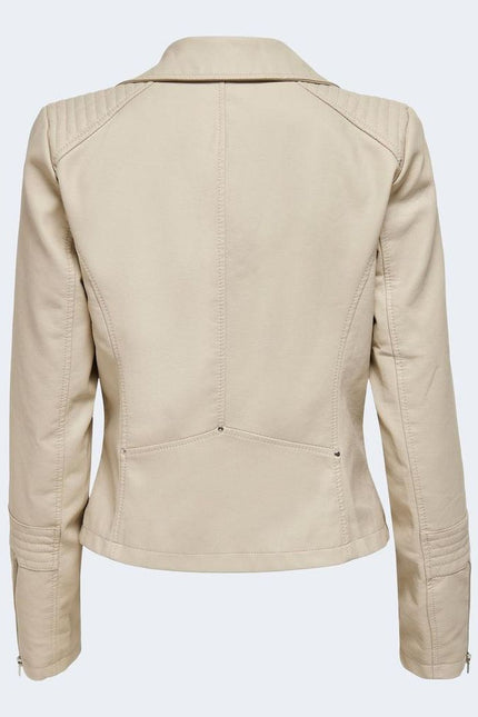 Only Beige Viscose Jackets & Coat