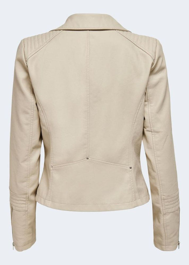 Only Beige Viscose Jackets & Coat