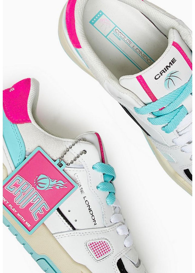 Crime London Pink Leather Sneaker