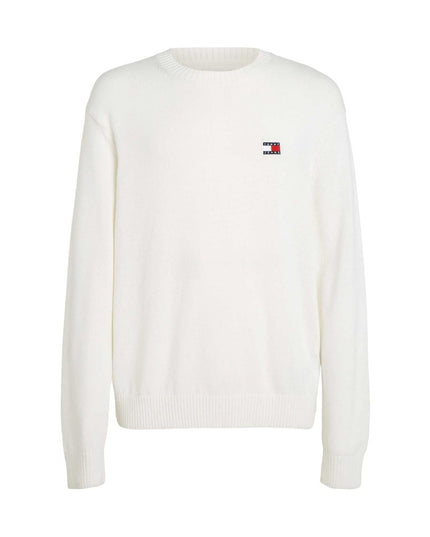 Tommy Hilfiger Jeans White Recycled Polyester Sweater