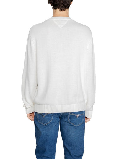 Tommy Hilfiger Jeans White Recycled Polyester Sweater