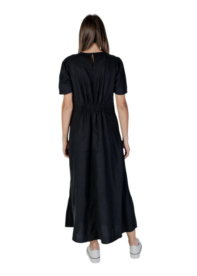 B.Young Black Linen Dress