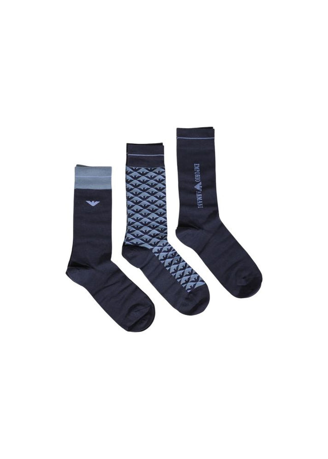 Emporio Armani Underwear Blue Cotton Sock