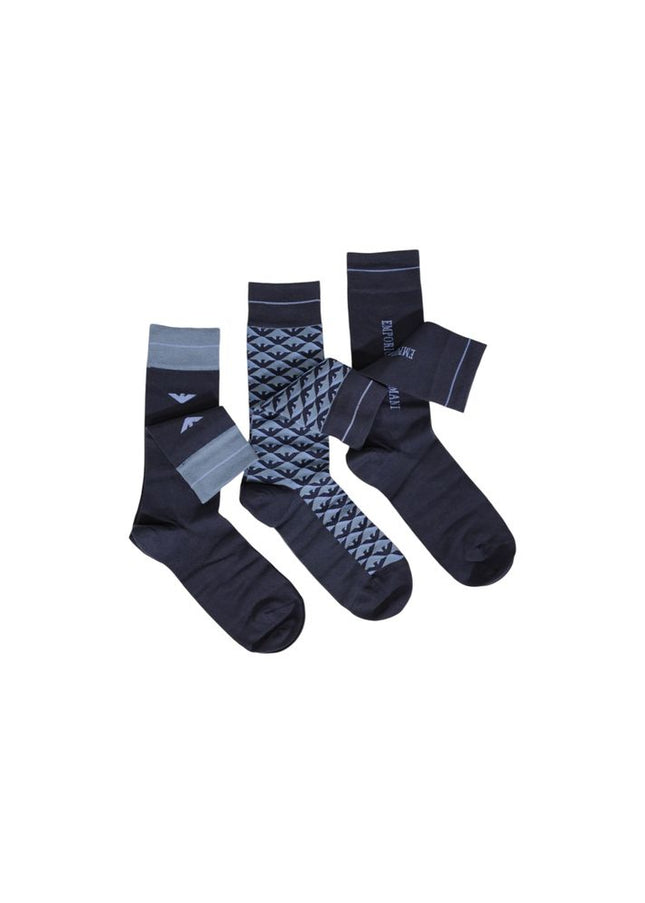 Emporio Armani Underwear Blue Cotton Sock