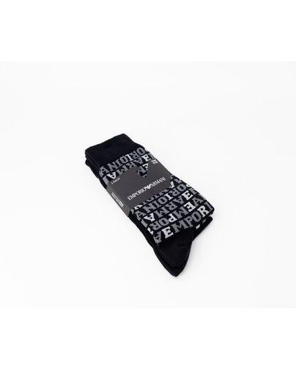 Emporio Armani Underwear Black Cotton Sock