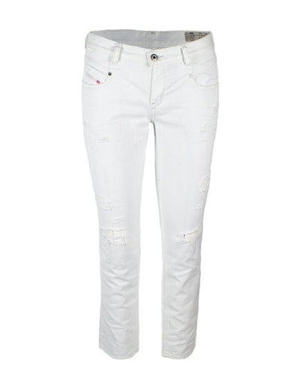 Diesel White Cotton Jeans & Pant