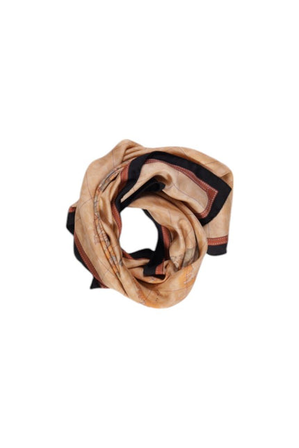 Alviero Martini Prima Classe Black Silk Scarf