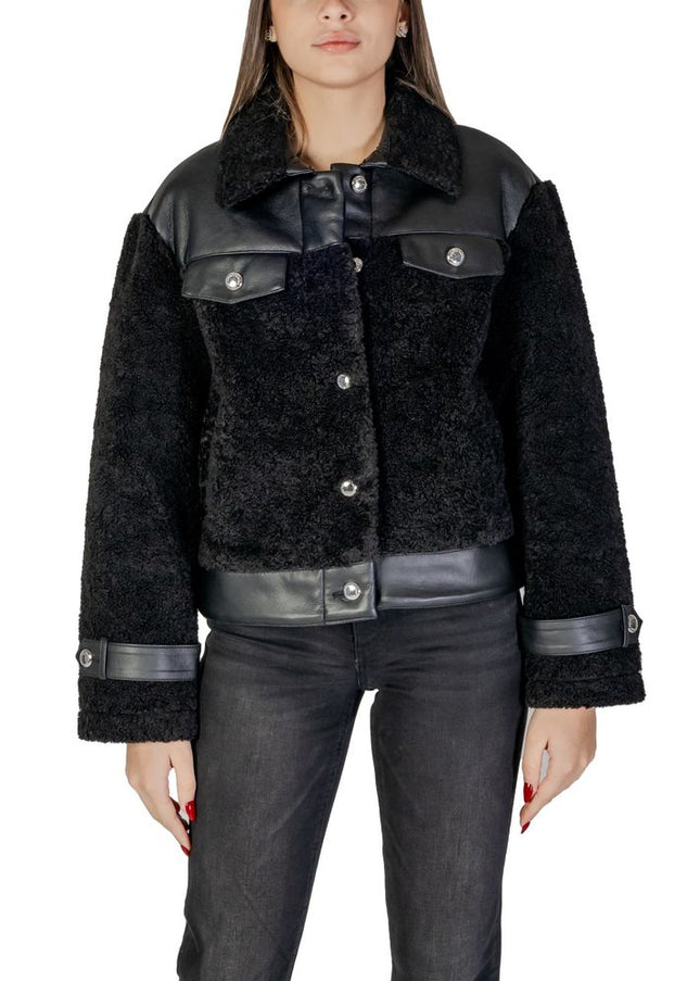 Morgan De Toi Black Polyester Jackets & Coat