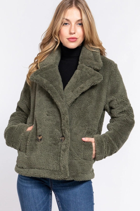 Faux Fur Sherpa Jacket-Jacket-Blak Wardrob-Urbanheer