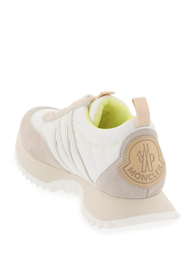 Moncler pacey sneakers in nylon and suede leather.