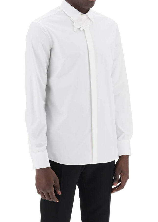 Valentino Garavani poplin shirt with flower patch detail