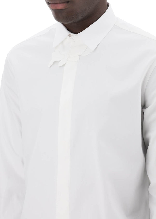 Valentino Garavani poplin shirt with flower patch detail