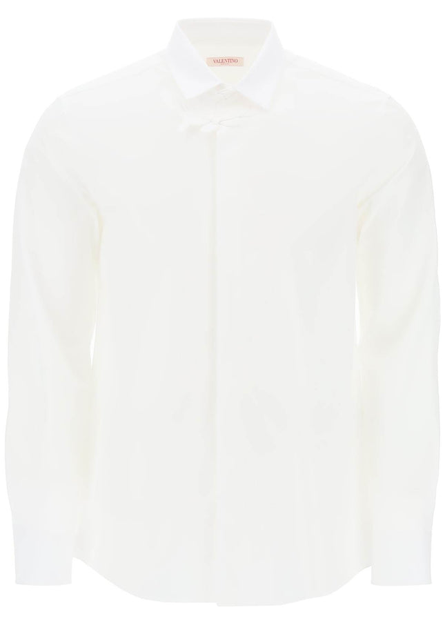 Valentino Garavani poplin shirt with flower patch detail