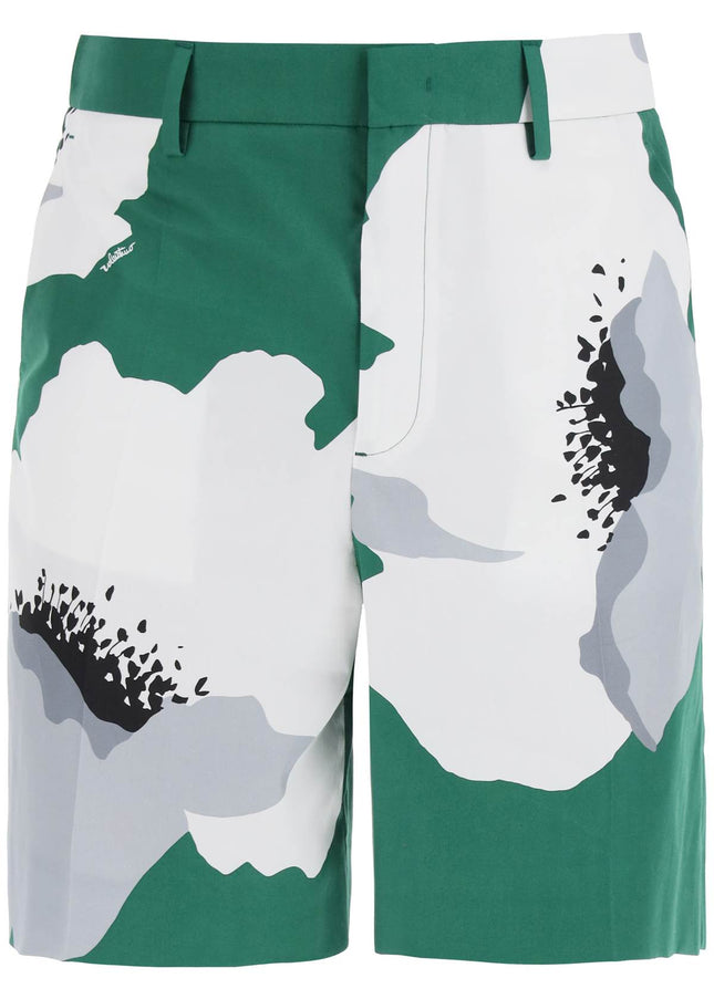 Valentino Garavani "flower portrait print poplin bermuda shorts