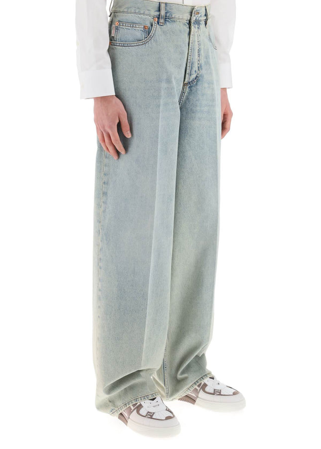 Valentino Garavani oversized jeans with v detail