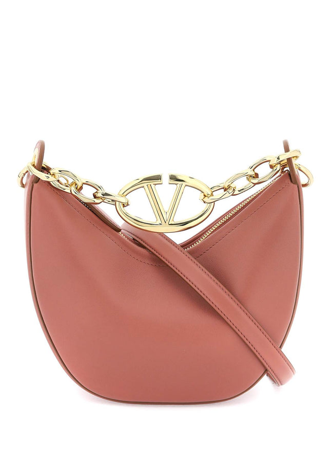 Valentino garavani mini vlogo moon bag in nappa leather with chain-Bag-Valentino GARAVANI-os-Urbanheer