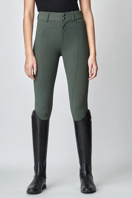 High-Rise Compression Breeches Green-Breeches-Yagya-Urbanheer