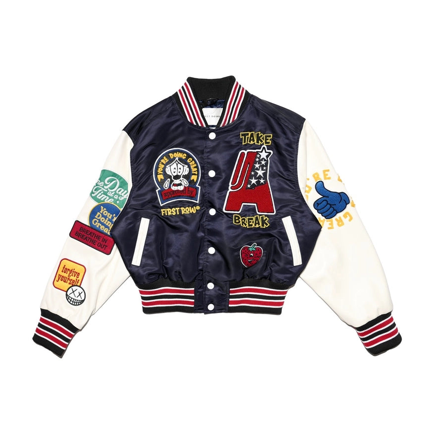 You Are Doing Ok Varsity Jacket-Jacket-Vibrant M.i.U-S-Urbanheer