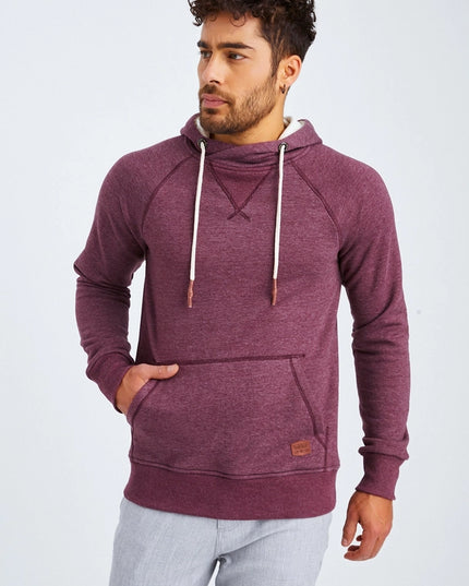 Men'S Hoodie Hood Bordeaux Melange-Hoodie-Leif Nelson GmbH-S-Urbanheer