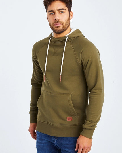 Men'S Hoodie Hood Khaki-Hoodie-Leif Nelson GmbH-Urbanheer