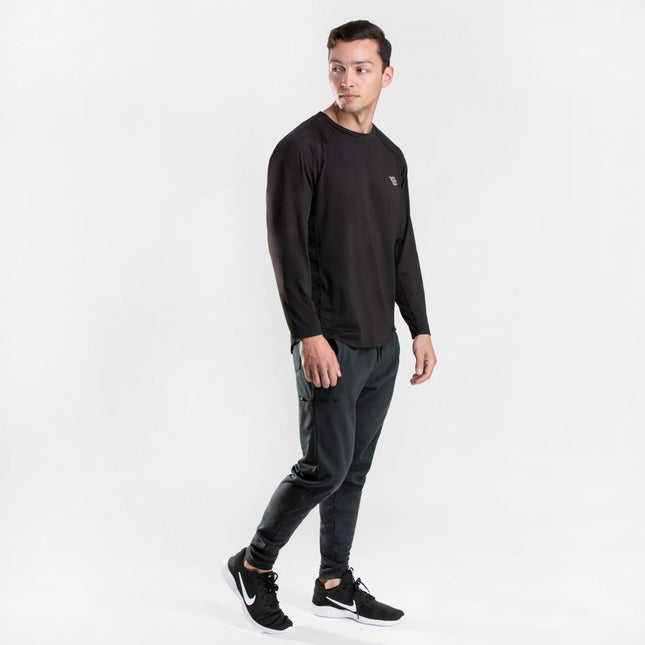 Men’S Zintex Long Sleeve Sports Tee - Coal-Sports Tee-Nonzero Gravity-Urbanheer