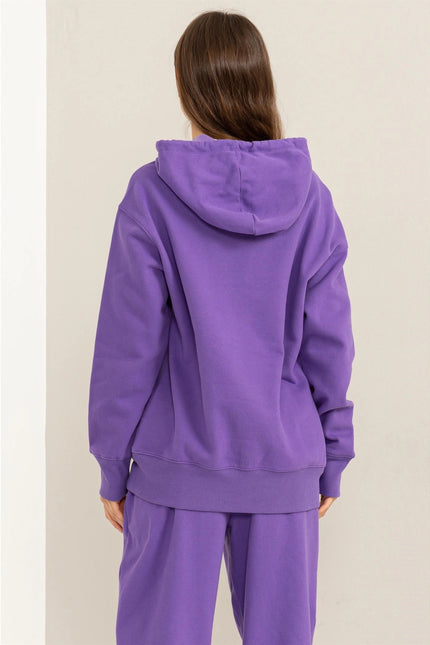 Weekend Chiller Drop Shoulder Oversized Hoodie - Wisteria-Clothing - Women-HYFVE-Urbanheer