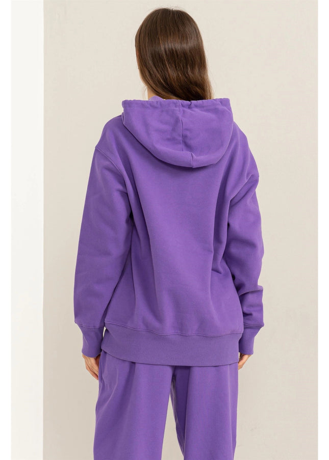 Weekend Chiller Drop Shoulder Oversized Hoodie - Wisteria-Clothing - Women-HYFVE-Urbanheer