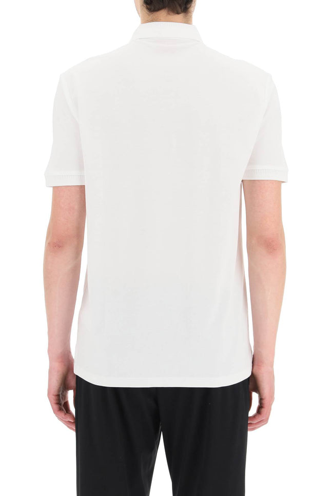 White Hugo Polo Shirt With Logo Patch-HUGO-Urbanheer