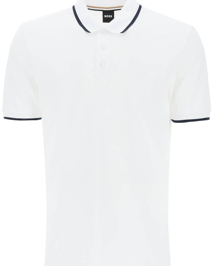 Boss polo shirt with contrasting edges