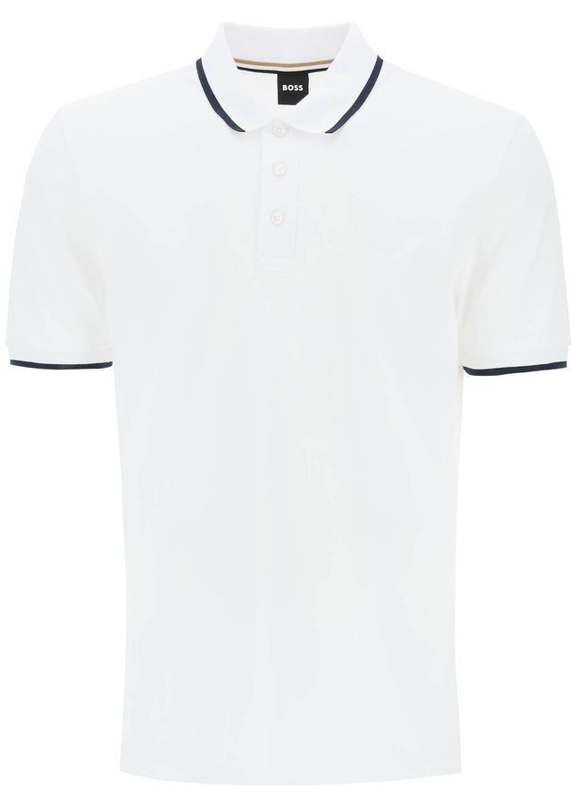 Boss polo shirt with contrasting edges