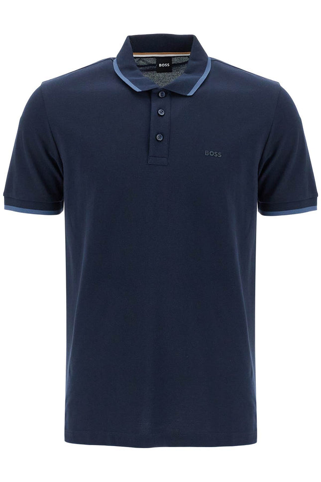 Boss polo shirt with contrasting edges