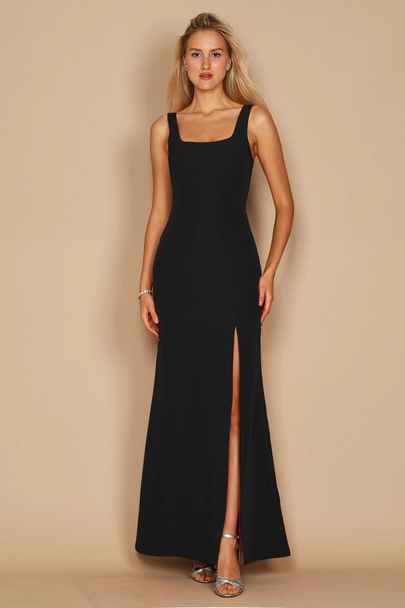 Dylan & Davids Long Formal Square Neckline Evening Dress-Evening Dress-Dylan & Davids-Black-20-Urbanheer