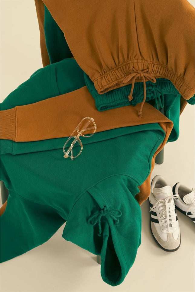 Weekend Chiller Drop Shoulder Oversized Hoodie - Green-Clothing - Women-HYFVE-Urbanheer