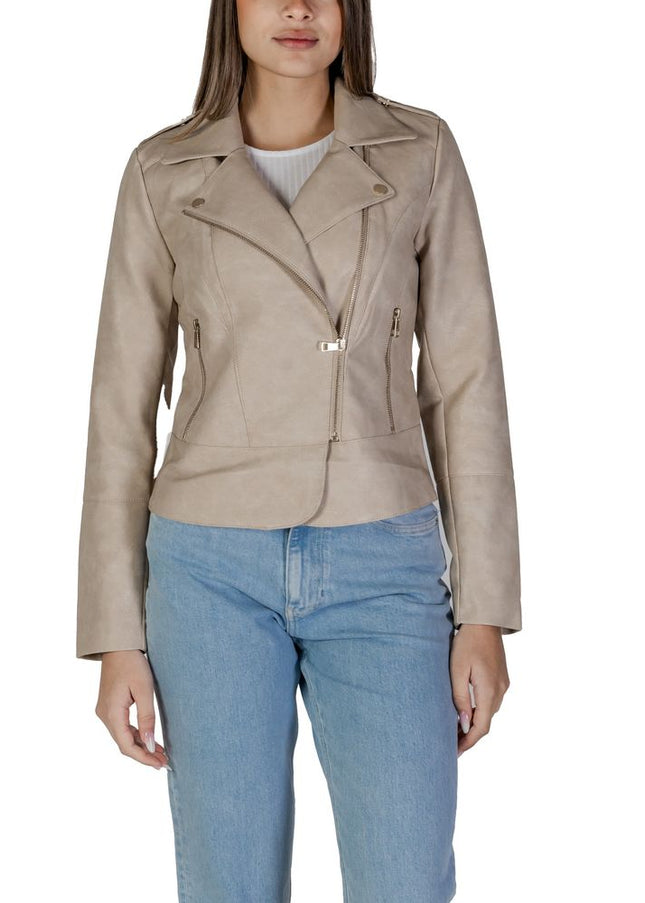 Only Beige Polyester Jackets & Coat