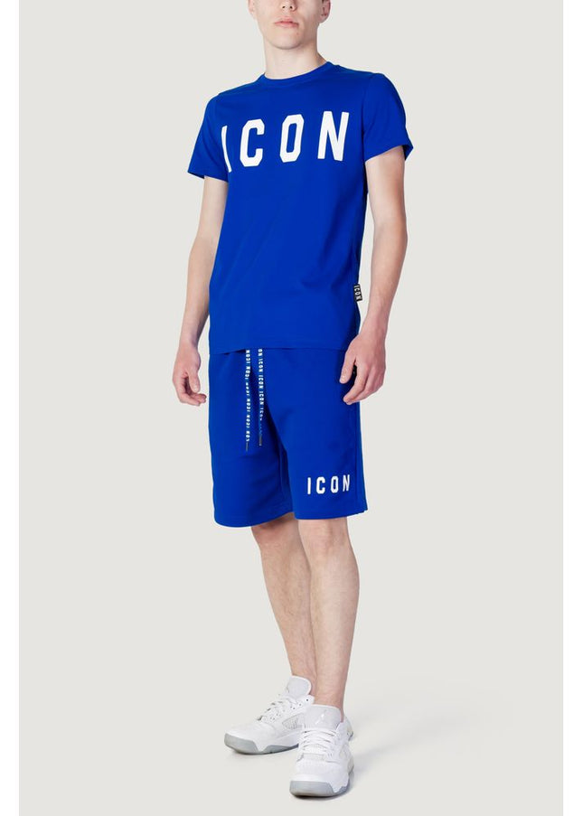 Icon Blue Cotton T-Shirt