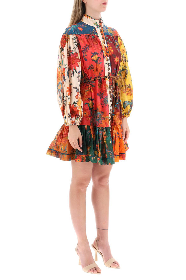 Zimmermann             mini dress with balloon sleeves - Multicolor
