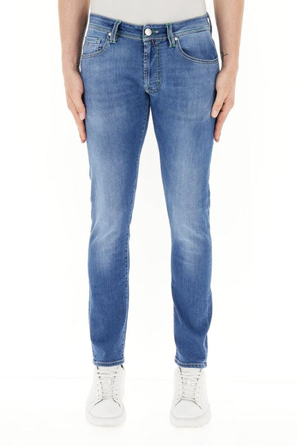 Tramarossa Blue Cotton Jeans & Pant