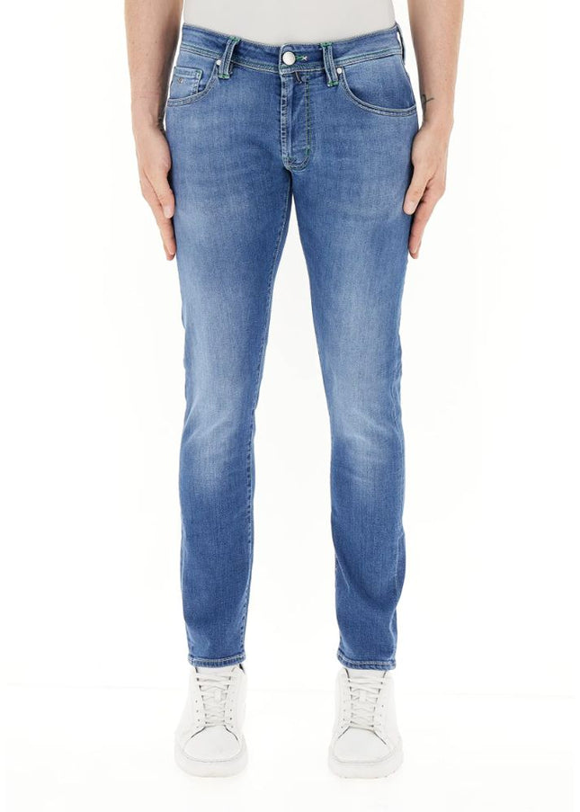 Tramarossa Blue Cotton Jeans & Pant