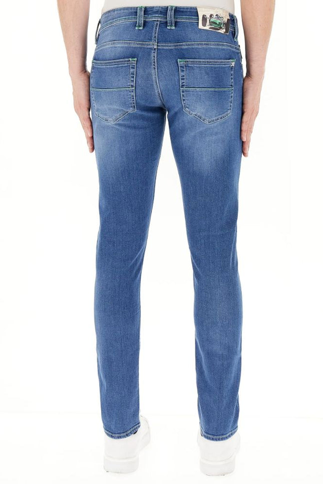 Tramarossa Blue Cotton Jeans & Pant