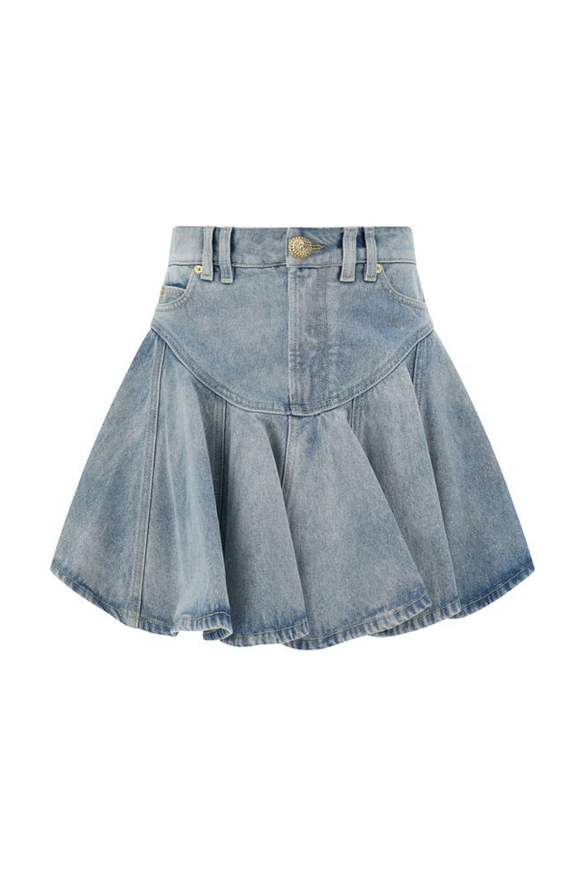 Balmain Denim Mini Skirt