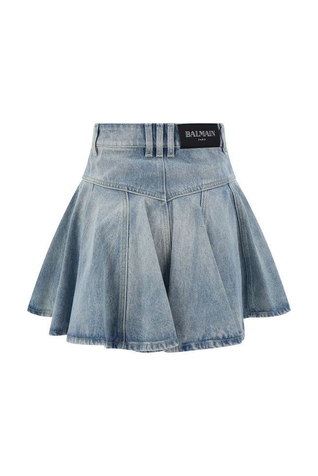 Balmain Denim Mini Skirt