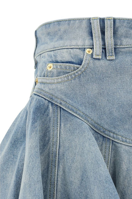 Balmain Denim Mini Skirt