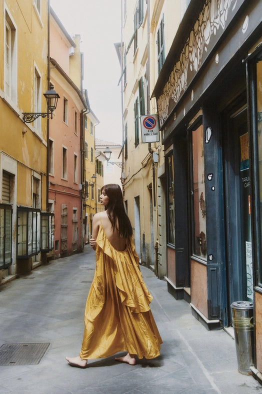 Silk Syros Dress YELLOW