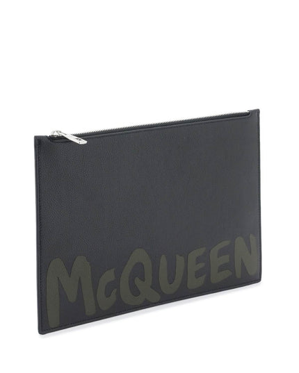 Alexander Mcqueen graffiti flat pouch