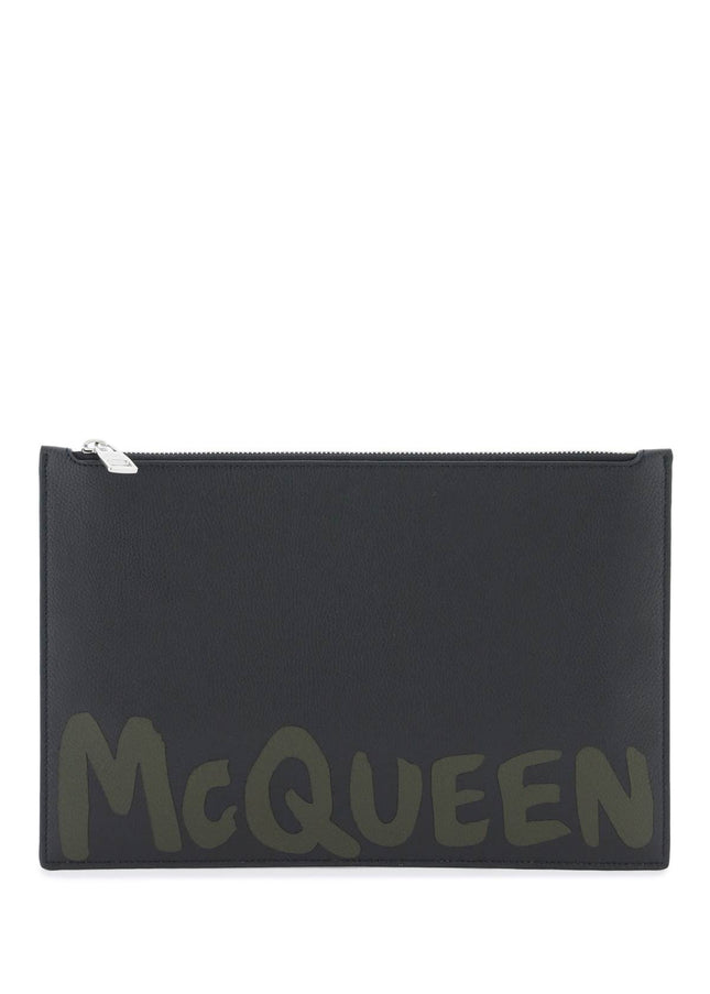 Alexander Mcqueen graffiti flat pouch